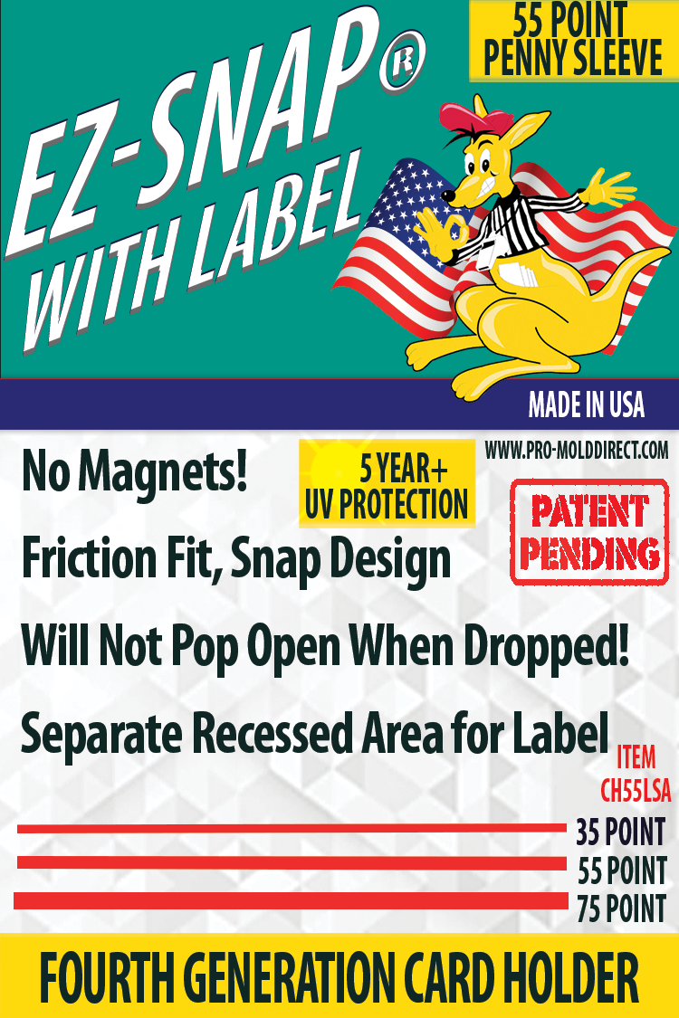 EZ-Snap™ with Label, with Penny Sleeve, 55 Point