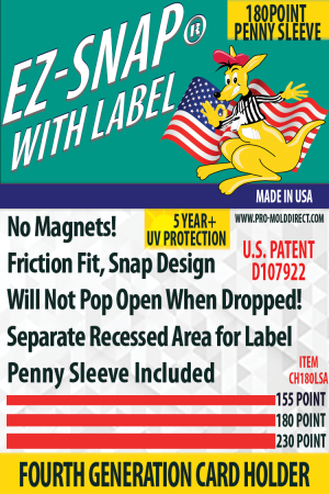 Coming Soon! EZ-Snap™ with Label, with Penny Sleeve, 180 Point