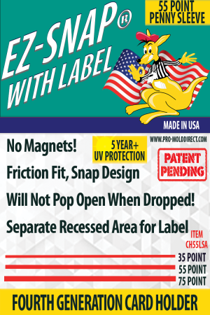 EZ-Snap™ with Label, with Penny Sleeve, 55 Point